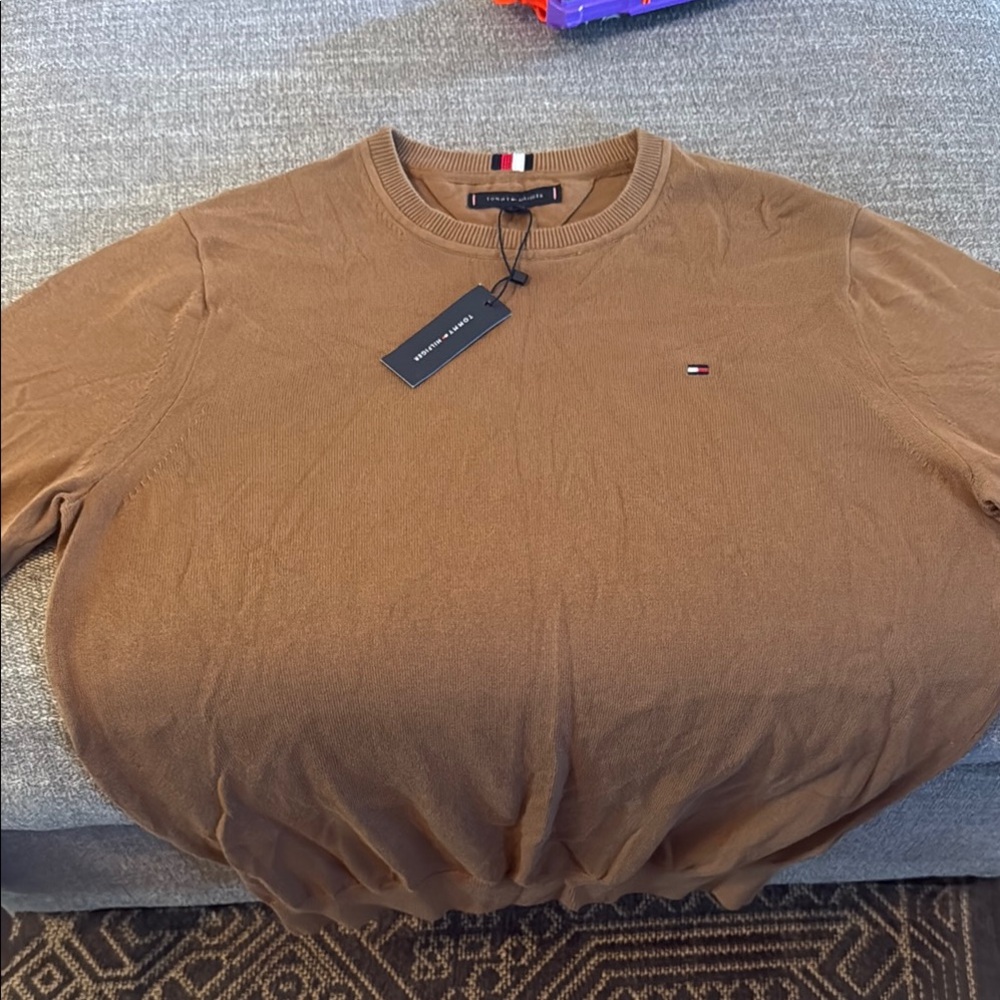Tommy Hilfiger Camel Crewneck Sweater